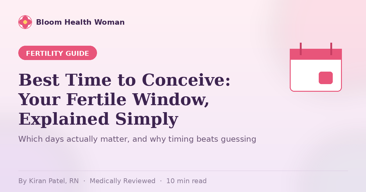 Best time to conceive and fertile window guide