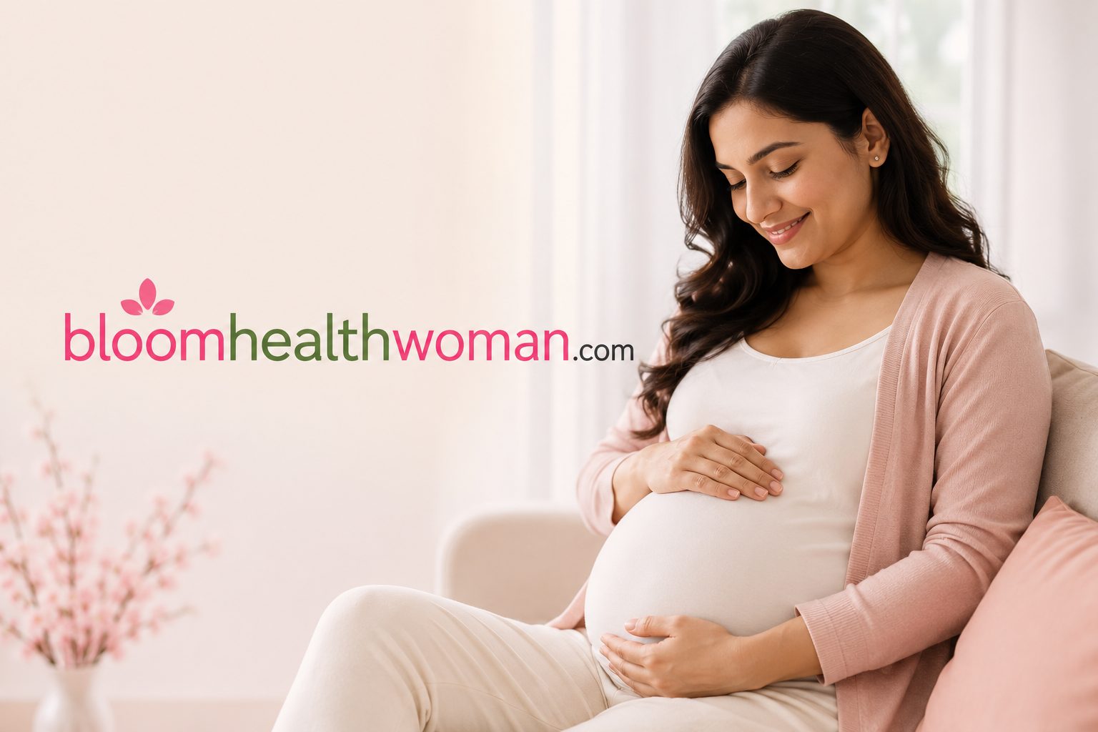 Pregnant woman resting comfortably - bloomhealthwoman.com